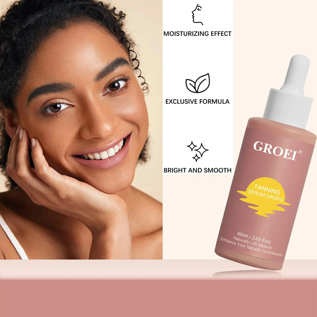 Sunless Tanning Drops To Drink – 50Ml/60Ml | Achieve Sun-Kissed Glow Without Uv | Vegan Formula For All Skin Types | Easy To Use