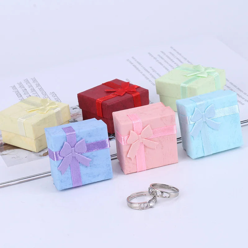 12Pcs Fashion Jewelry Packaging Box Multi-Color Earrings Ring Box Jewelry Holder 4*4*3Cm