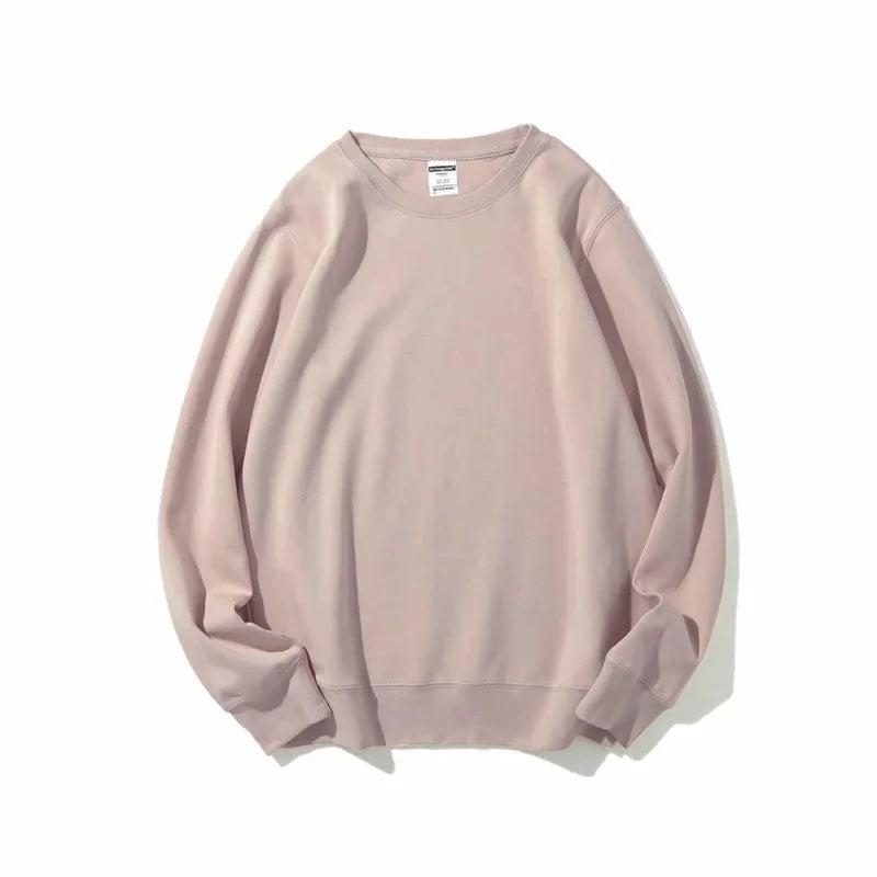 Silver Fox Velvet Pullover Sweatshirt - Loose Fit Long Sleeve Round Neck