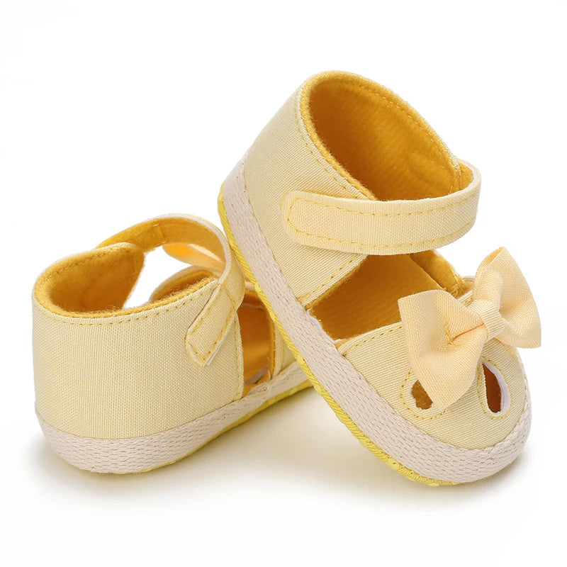 Summer Girls Baby Shoes Fashionable and Cute Casual Sandals Soft Cloth Sole Comfortable and Lightweight Walking Shoes