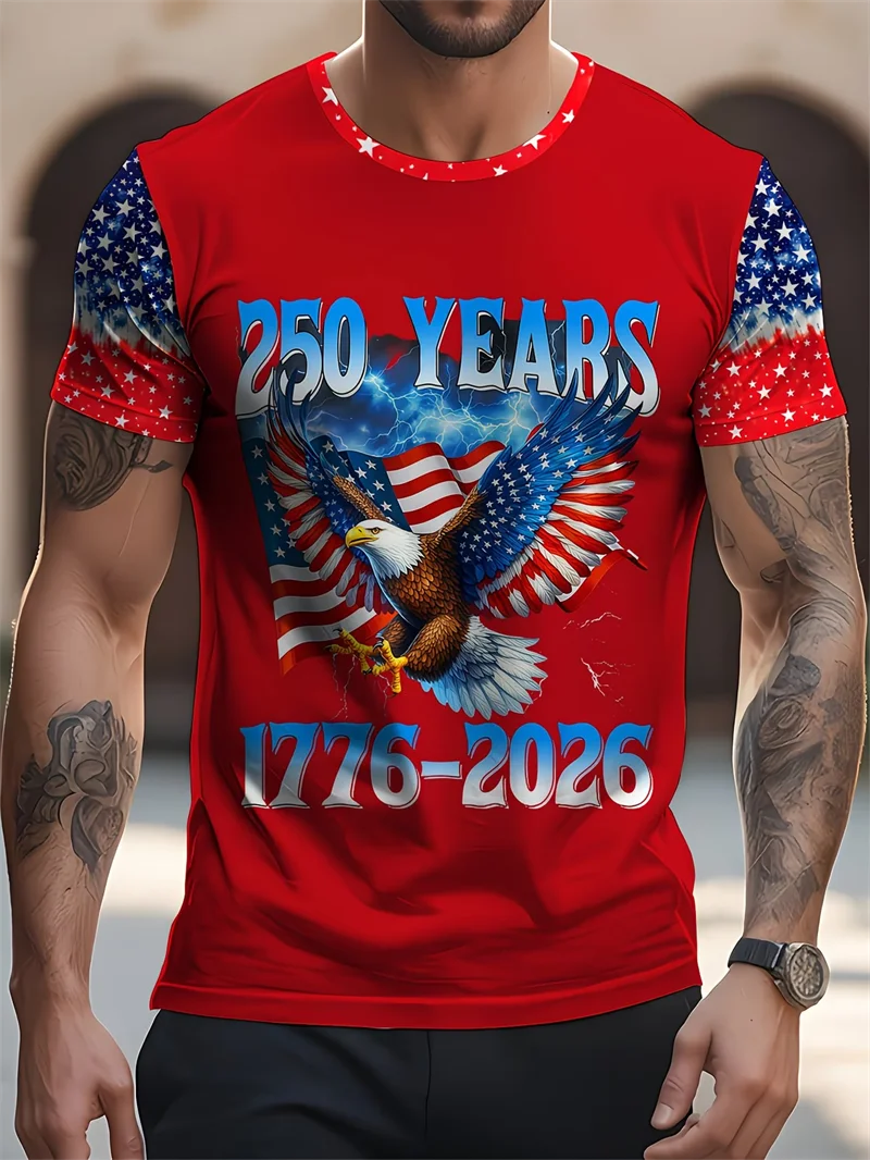 Patriotic American Flag Print T-Shirt - Unisex God Bless The USA