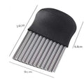 Cortador Ondulado de Patatas Fritas de Acero Inoxidable para Masa, Verduras, Frutas, Cuchillo de Cocina, Picador, Herramientas para Hacer Patatas Fritas, Gadget
