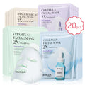 20pcs/5pcs Centella Collagen Face Mask VC Moisturizing Refreshing Sheet Masks Hyaluronic Acid  Facial Mask Skin Care Products