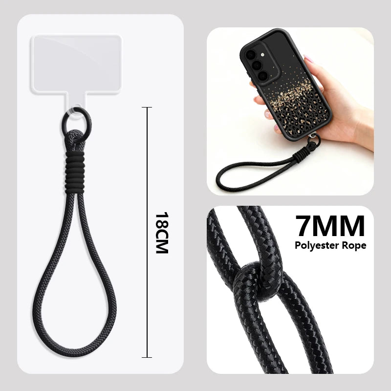 Leopard Print Wrist Lanyard Phone Case For Samsung Galaxy S26 S24 S25 Ultra S23 S25 FE A57 A17 A56 A16 A37 A55 A15 A25 TPU Cover