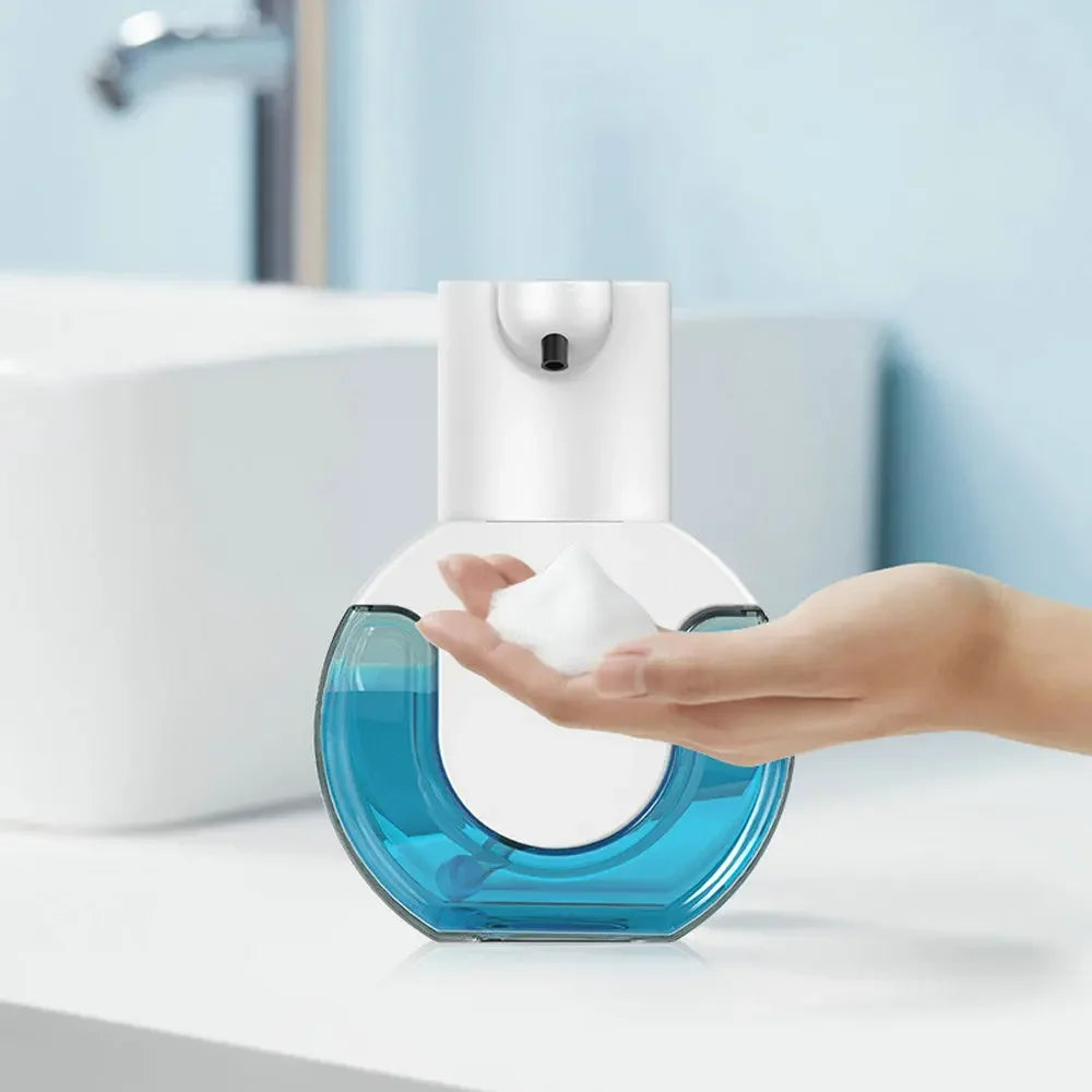 Dispensador automático de jabón de 420 ML, sin contacto, botella de desinfectante de manos con sensor infrarrojo, dispensador de jabón montado en la pared para baño