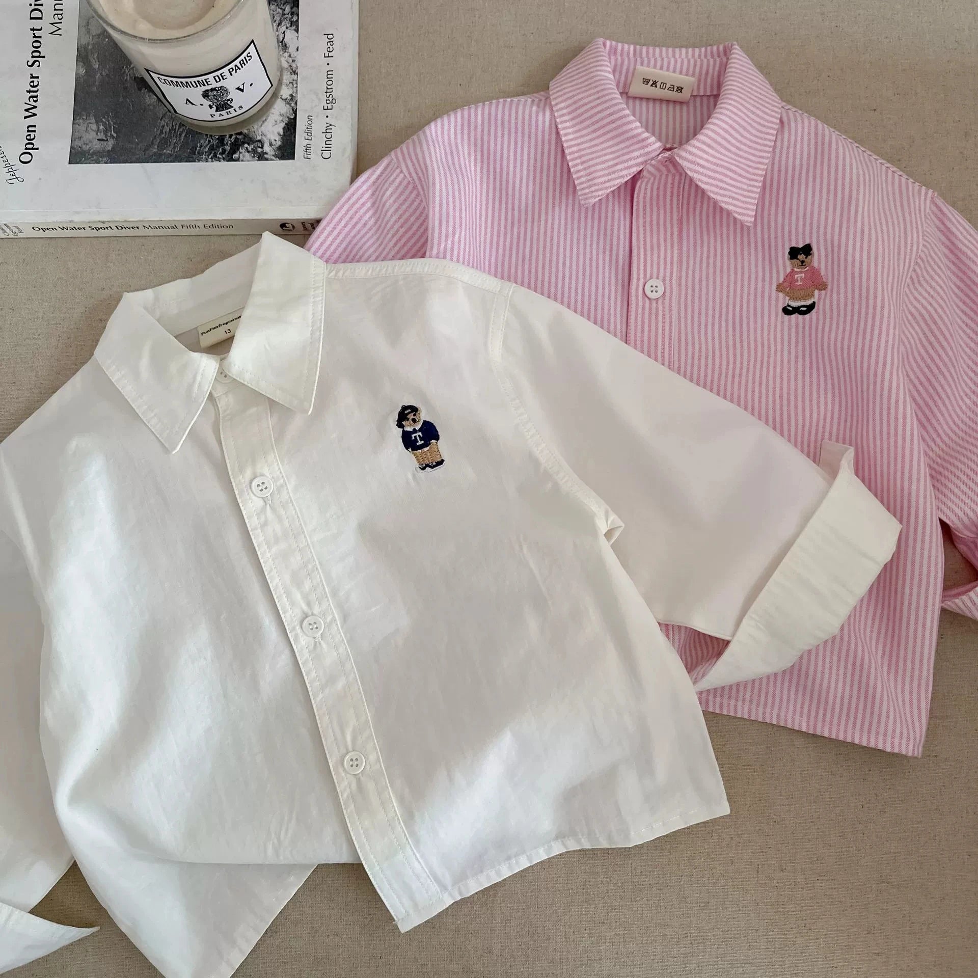 2025 New Spring autumn Baby Girls boys Cotton soild T shirts coat Cute Children kids Clothes