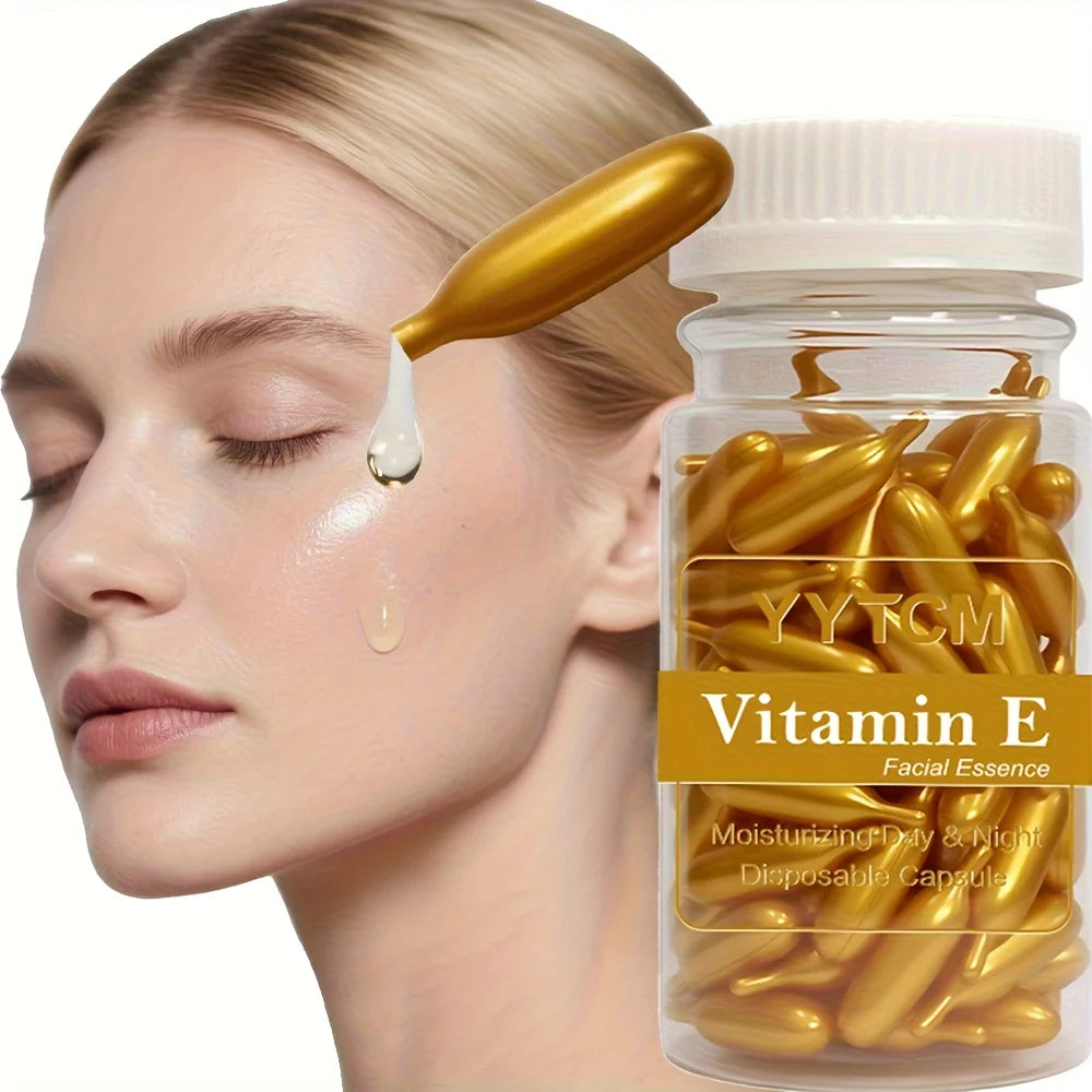Yytcm Vitamin E Face Serum Capsules, Hydrating Moisturizing - 90 Count