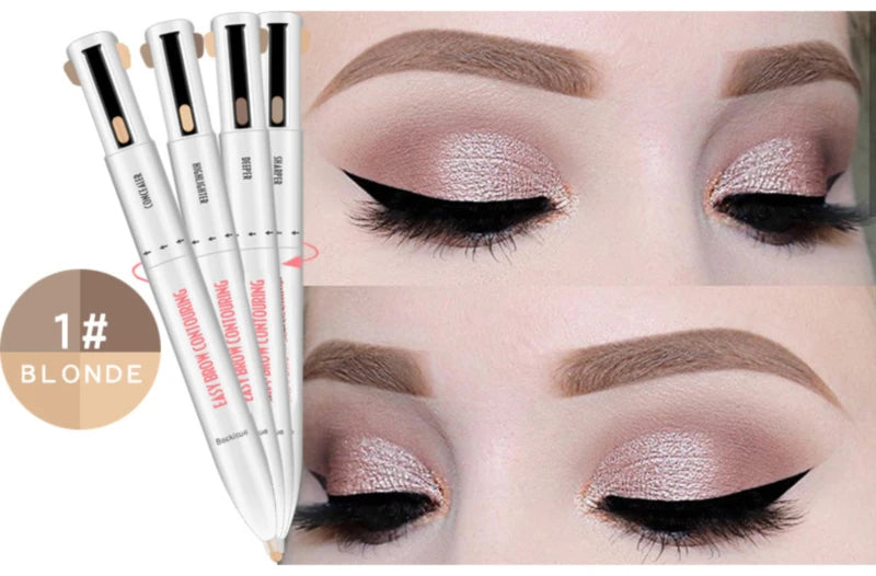 4in1 Rotate Eyebrow Pencil Waterproof Microblading Eyebrow Pen Tint Tattoo Makeup Cosmetic Natural Long Lasting Eye Brow Pencil