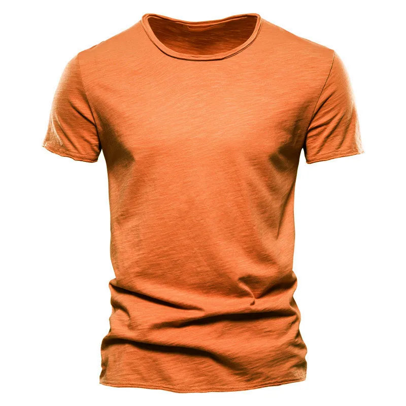 Men's Breathable Quick Dry Casual Sports T-shirt Suitable for Home Wear Men's Short Sleeve Round Neck Solid Color Men's T-shirt