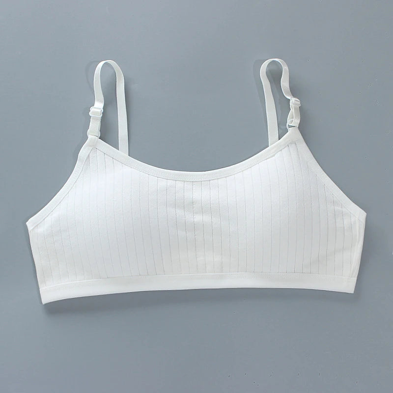 1PC New Teenage Girls Small Bras Back Buckle Young Children Underwears Student Girls Solid Kids Sports Training Bra Padded Vests