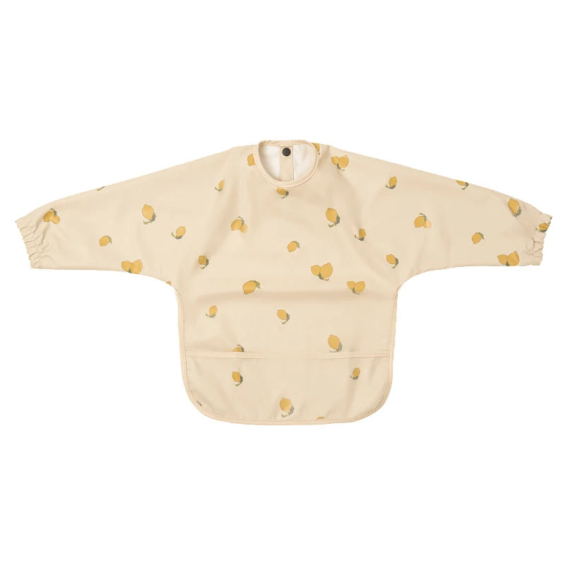 Waterproof Long Sleeve Baby Bib with Pocket – Toddler Feeding Apron for Boys & Girls