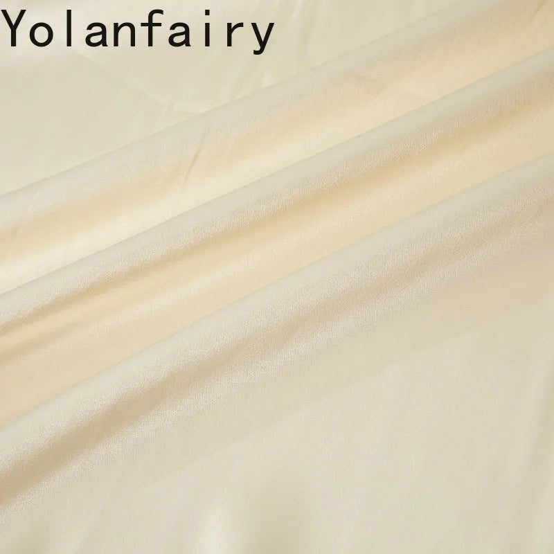 YOLANFAIRY 93% Real Mulberry Silk Pajamas for Woman 2026 Spring Summer High-end Sets Woman 2 Piece Short Sleeve Pijamas De Mujer