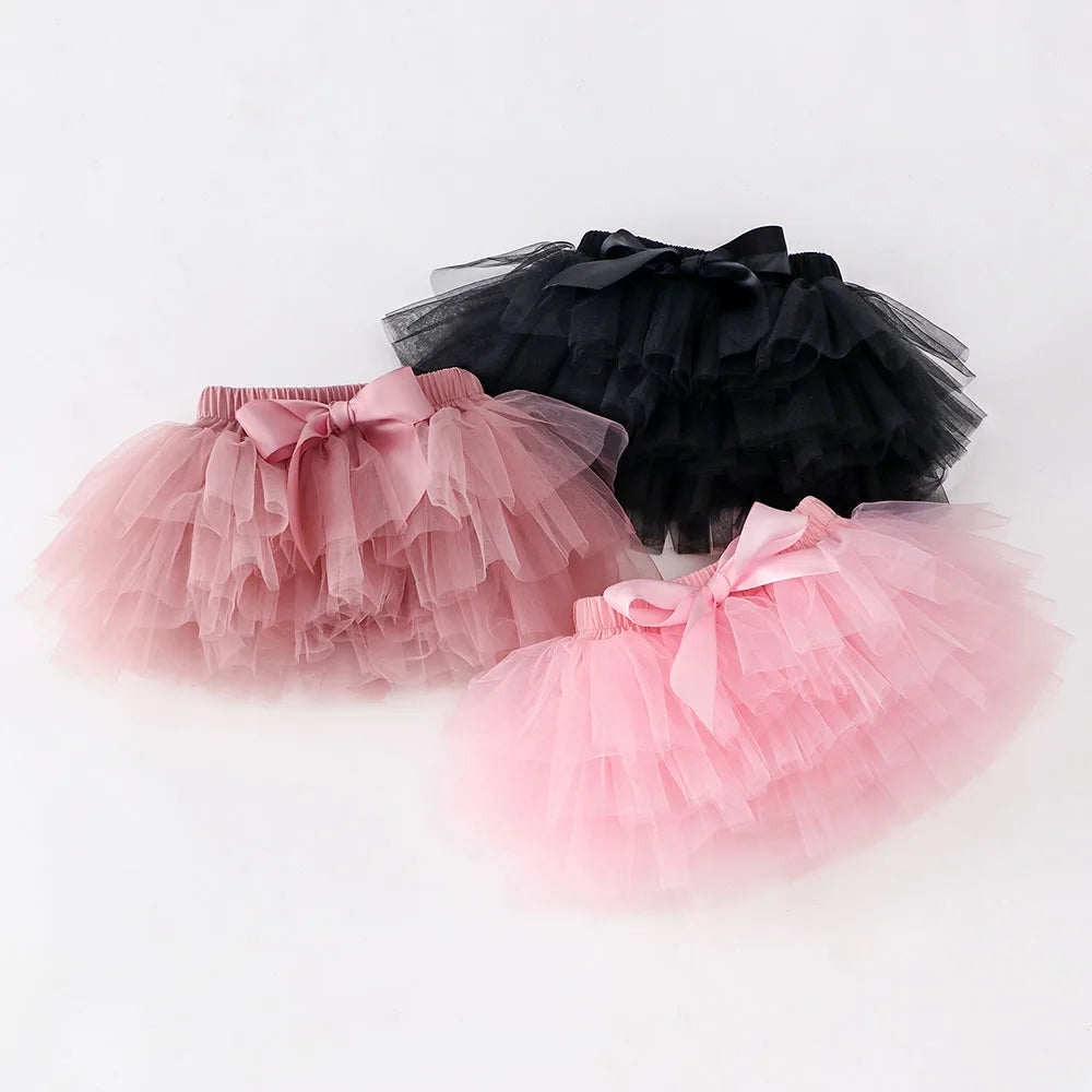 Rainbow Tulle Girls Tutu Skirt Princess Pettiskirt Baby Ballet Party Performance Clothes Newborn Photography Outfit for Kids