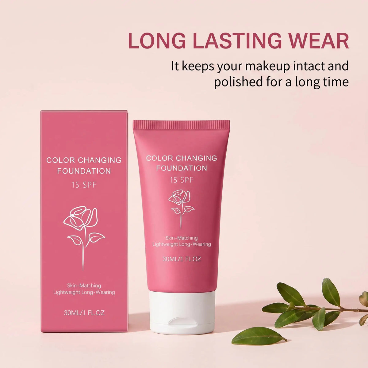 Korean Color Changing Foundation Liquid, 30g SPF 15 Makeup Base