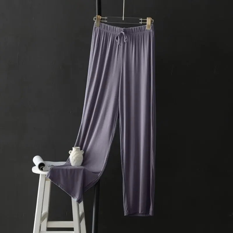 AINICEXIN Women's Wide Leg Pants - High Waist Casual Modal Trousers