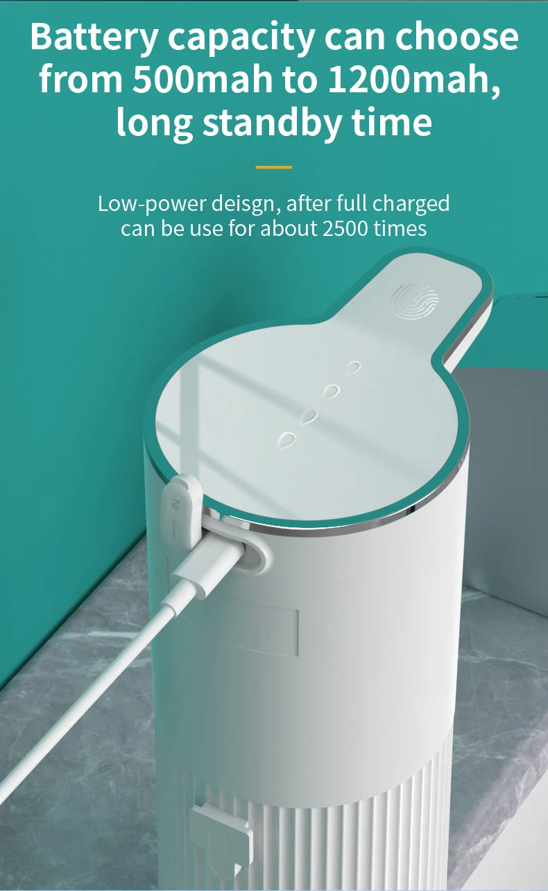 Dispensador de jabón automático sin contacto con sensor inteligente de 350 ML de capacidad para mesa o pared, bomba de desinfectante de manos para cocina y baño