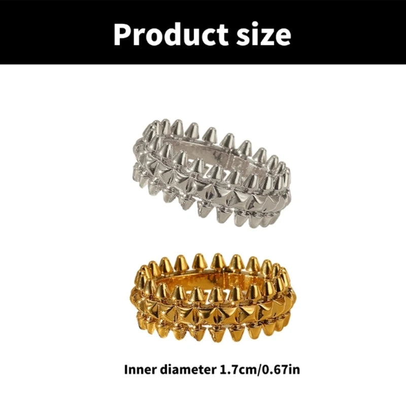 18mm Geometric Women Ring Made Of Sturdy Copper For Everyday Elegances