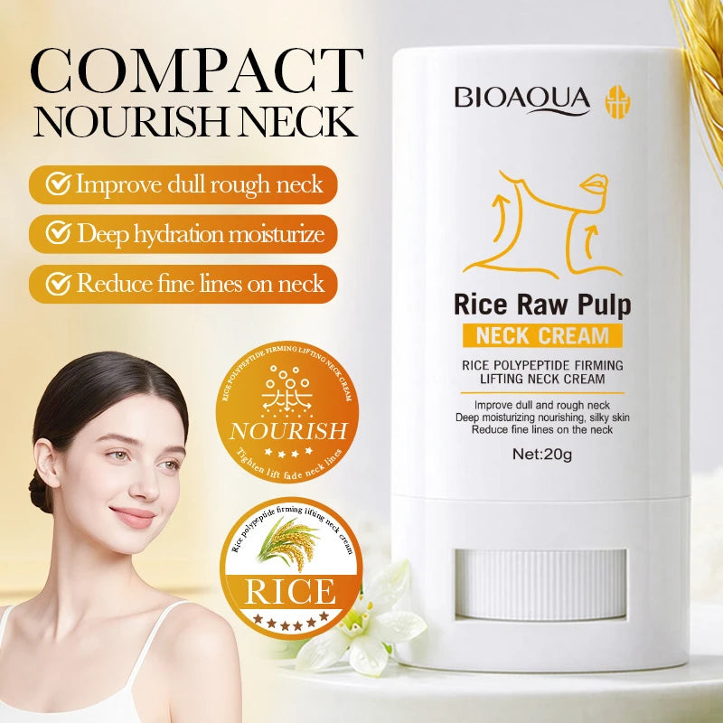 Korean Rice Raw Pulp Moisturizing Neck Cream - Anti-Aging Firming
