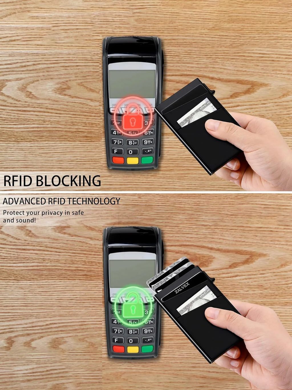 Anti-theft Cards Protectors Card Holder Minimalist Smart Wallet RFID Protection Aluminum Metal Box Cardholder Case Porte Carte