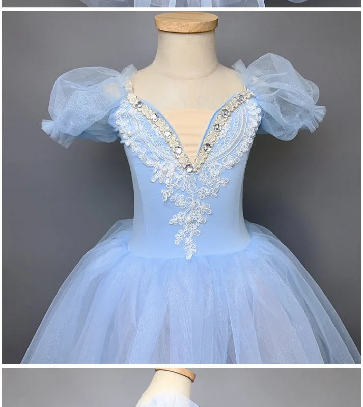 Kids Ballet Tutu Dress for Girls Performance Leotard Stage Costume Dance Wear Party Outfit Princess Fashion Children Clothing