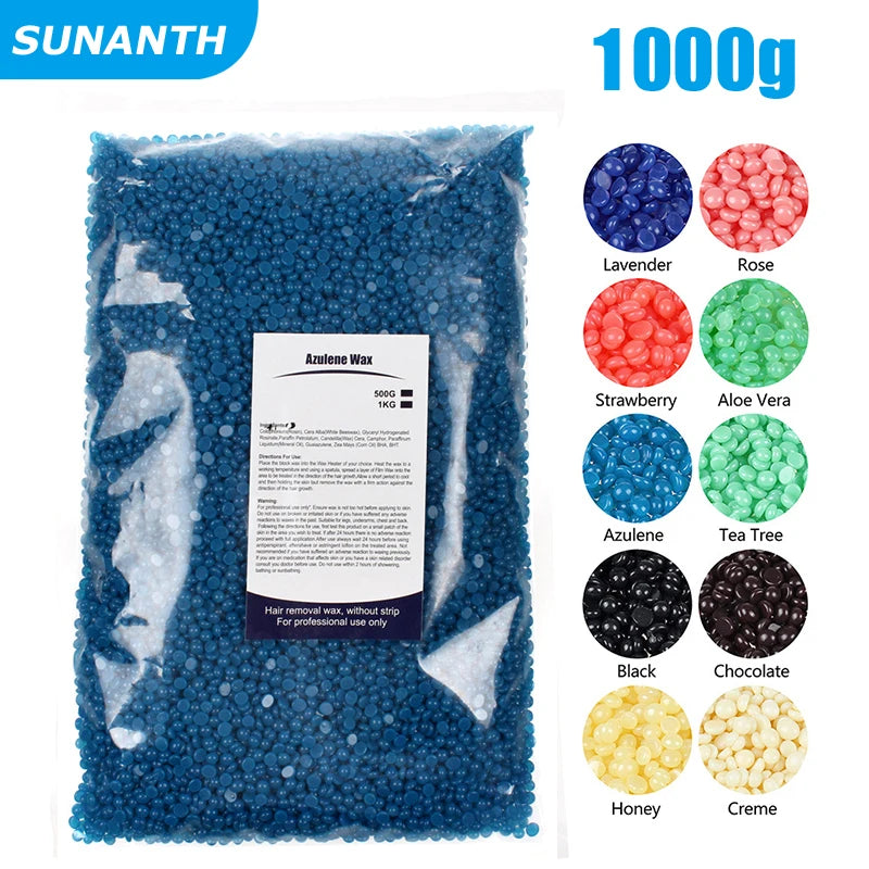1000g/200g/50g Painless Hot Film For Body Hairs Removal Beans Hard Waxing Wax Beans Waxing Machine Bikini Face Legs Hair