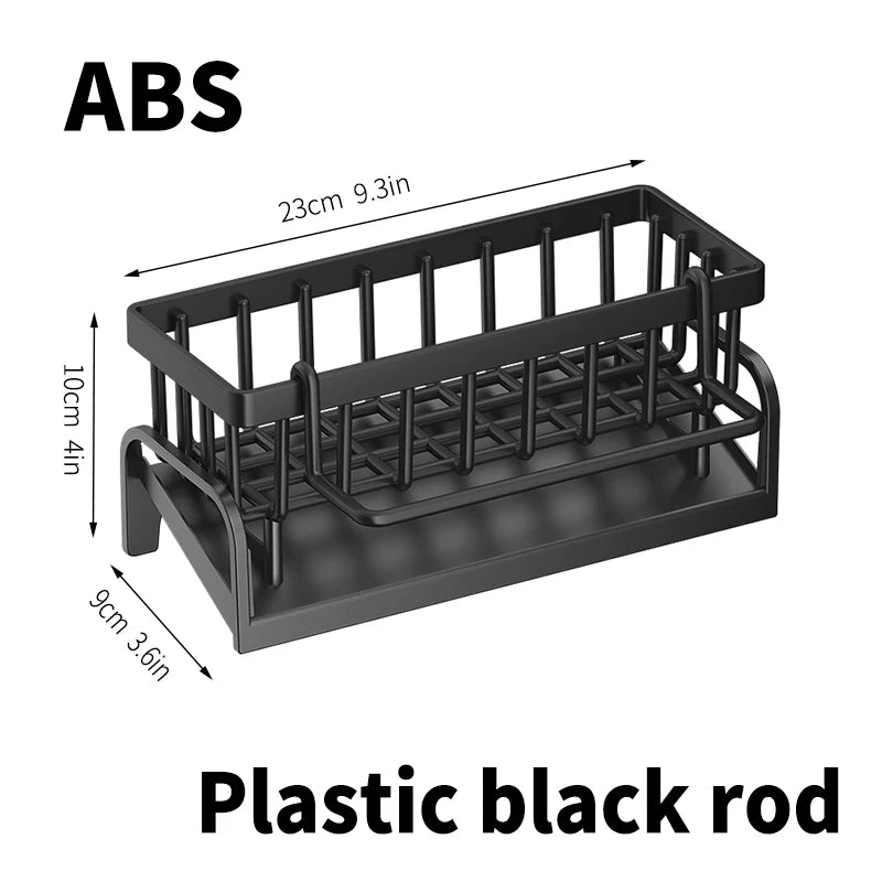 Estante de acero inoxidable para cocina, escurridor de esponjas, escurridor de fregadero, artículos de lavado de platos, almacenamiento de paños de cocina, escurridor