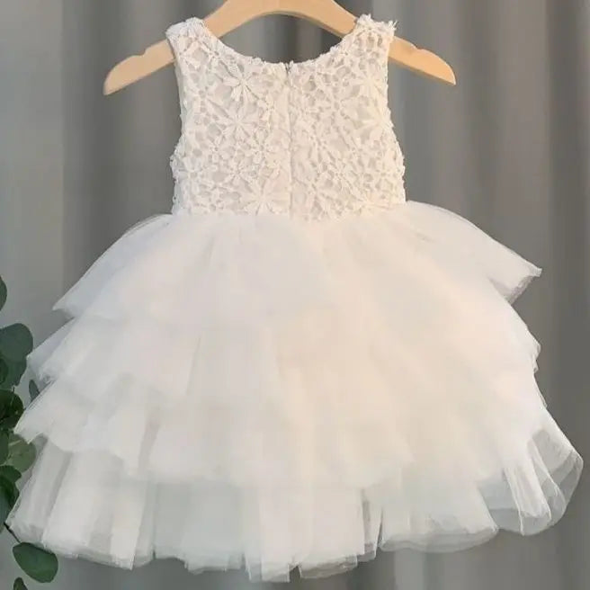 2026 Summer Kids Vest Dress Princess Tutu Skirt Performance Outfit Set Girls Sleeveless Dress