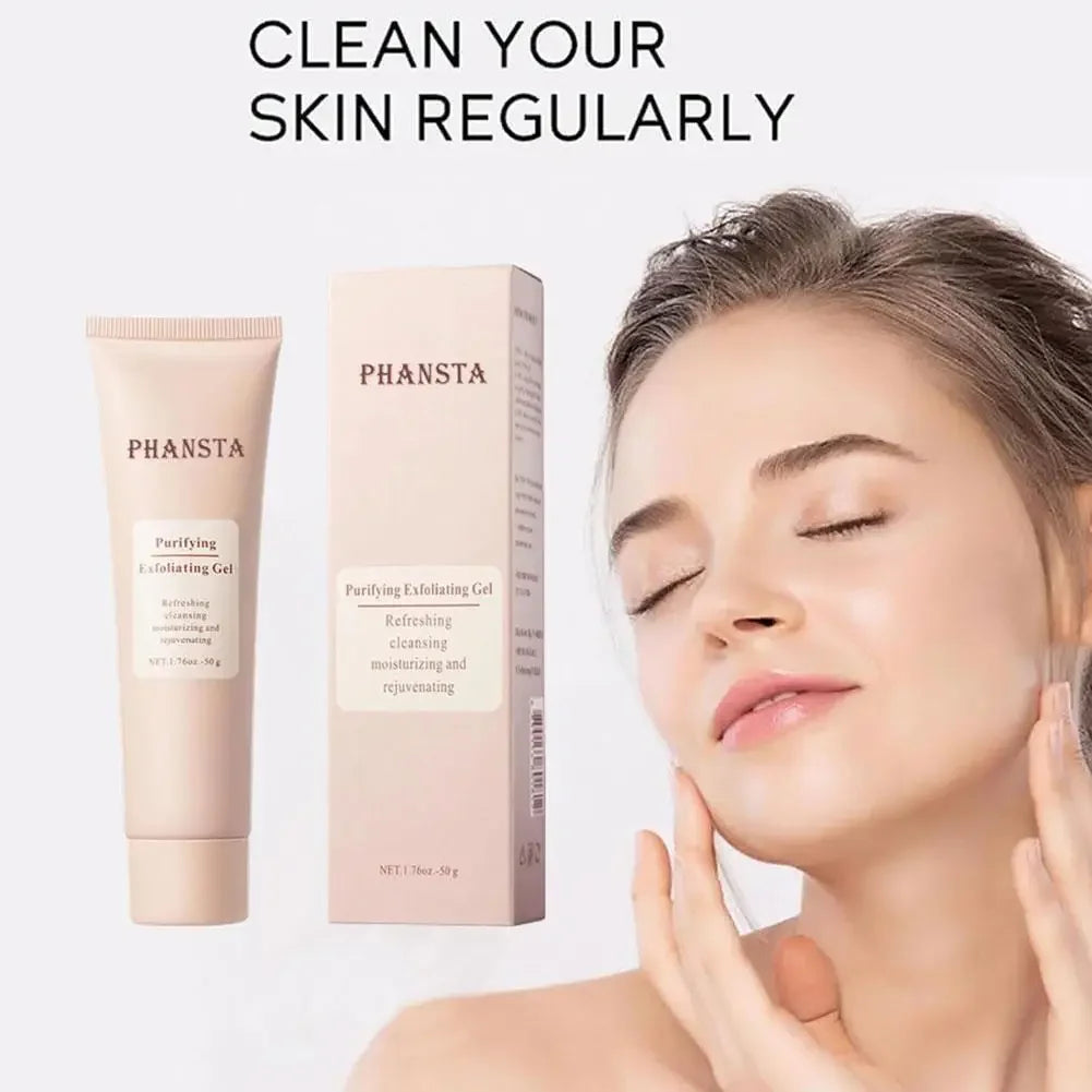 Face Exfoliating Gel Deep Cleansing Pores,Remove Dead Skin Purify Gentle Exfoliate Oil Control Moisturizing Face Scrub Skin Care