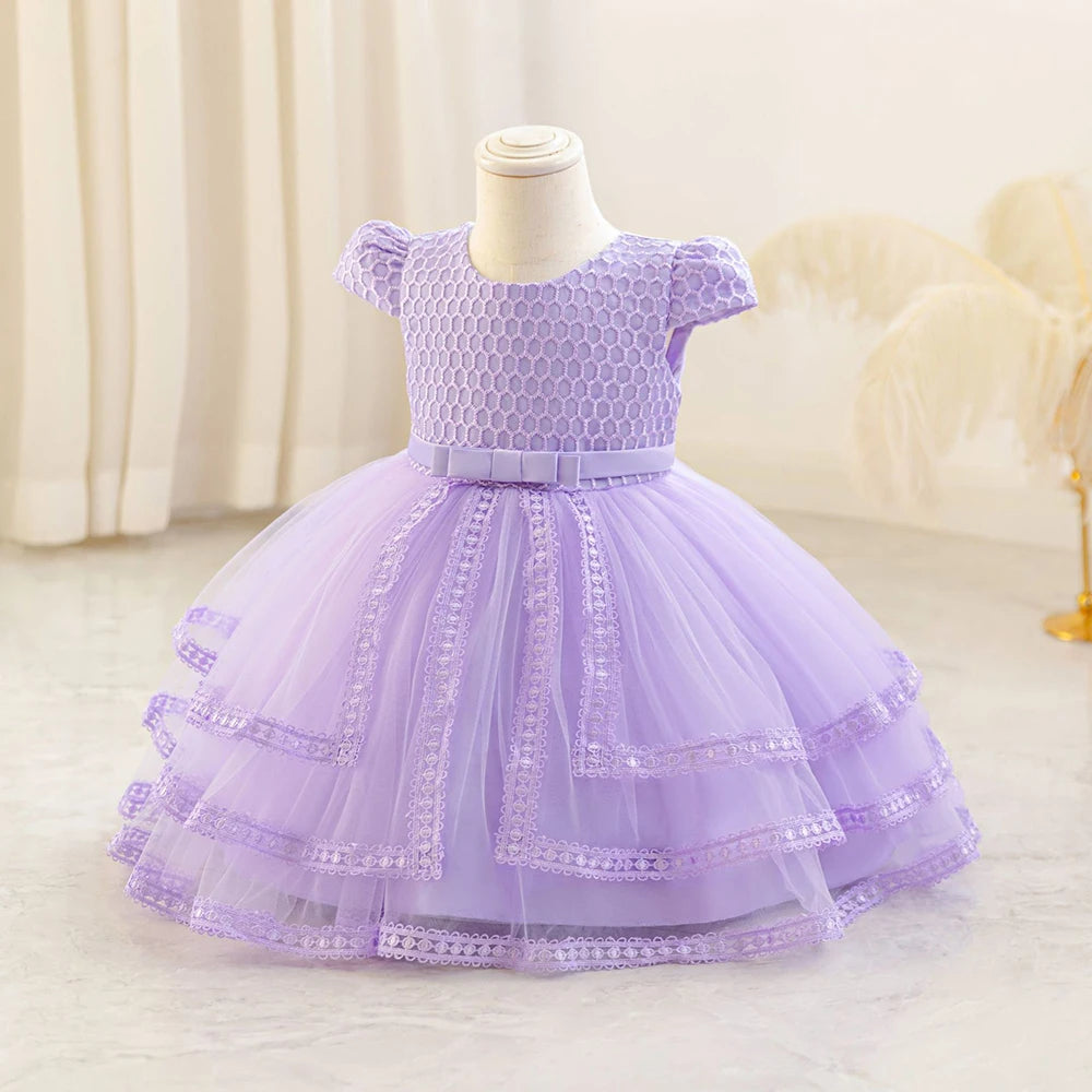 HETISO Toddler Girls Dress Princess Ball Gown for 1st Birthday Party Christmas Holiday Fashion Baby Girl Dress