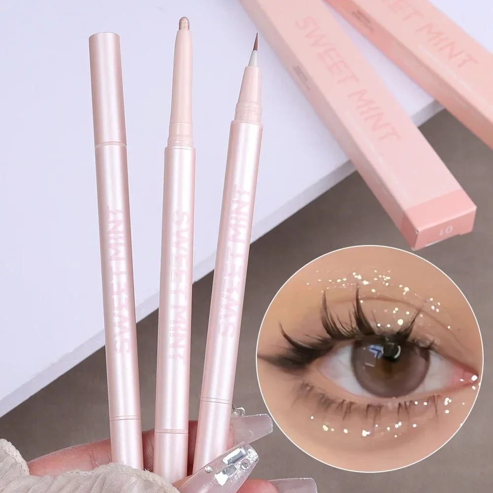 Mulitfuntional Double Ended Lying Silkworm Pencil Highlighter Makeup Pen Nude Liquid Contour Liner Eye Brightener Make Up Stick