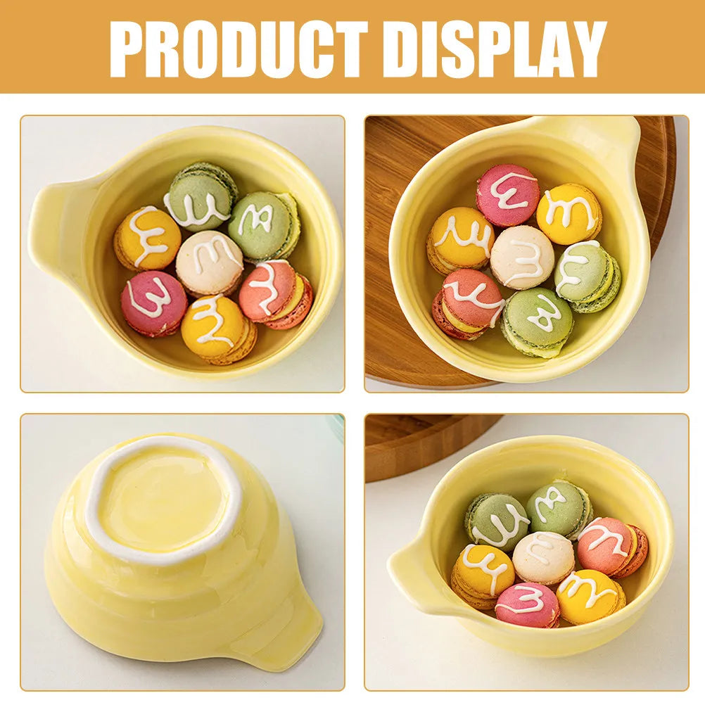 WINOMO Ceramic Small Sauce Bowl - Yellow 4.5" Dipping Dish