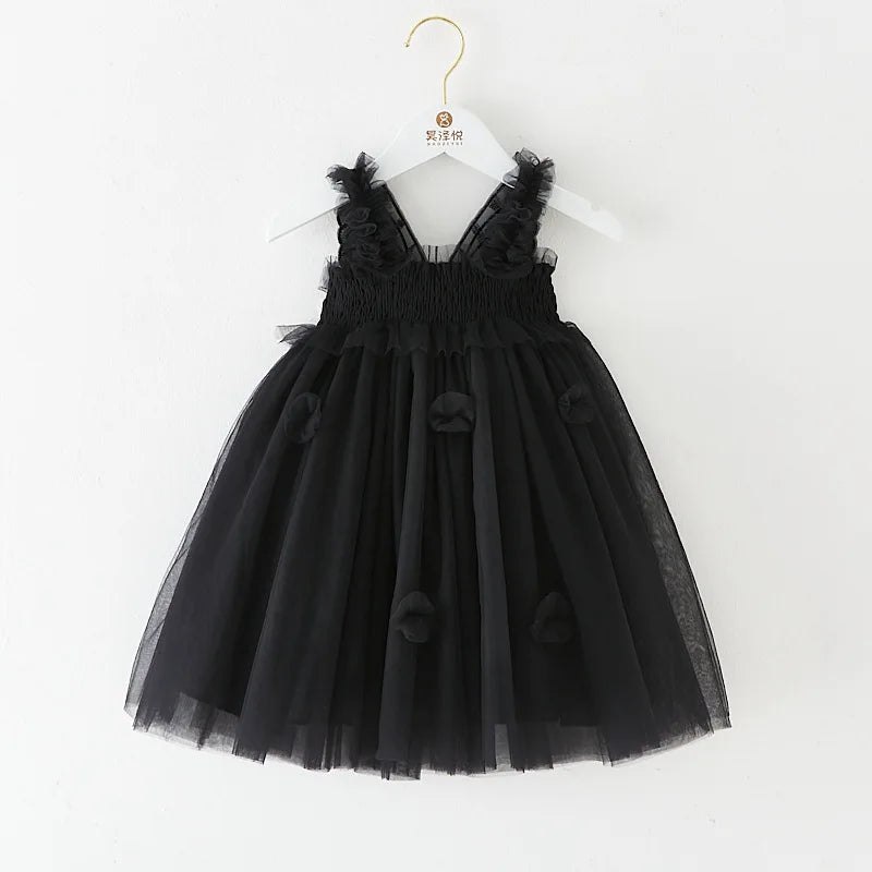 Baby Girls Tutu Gauze Butterfly Children's Dress Mesh Suspender Dress 3D Wing Fairy Lovely Baby Princess Dress Birthday Vestidos