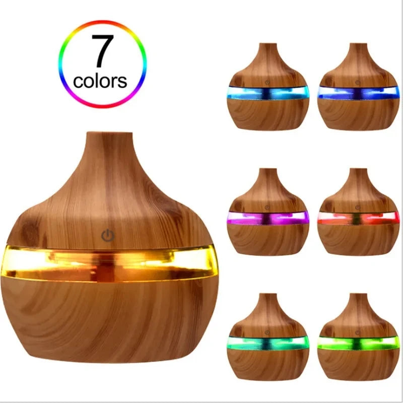 Suncolourful Ultrasonic Aroma Diffuser and Humidifier - 300ml Wood