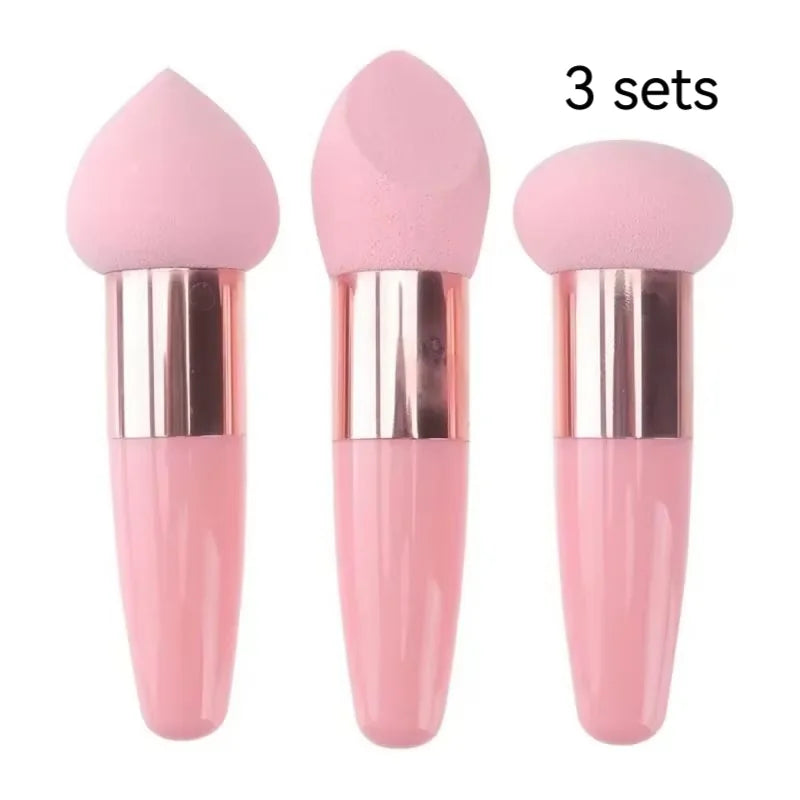 Profess Pro Makeup Sponge Set Of 3 With Handle For Flawless Foundation Blending Kit For Makeup Lovers