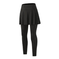 Ladies' summer solid color fashionable dress with pants, casual sports bottom skirt, pleated skirt running leggings casual pants