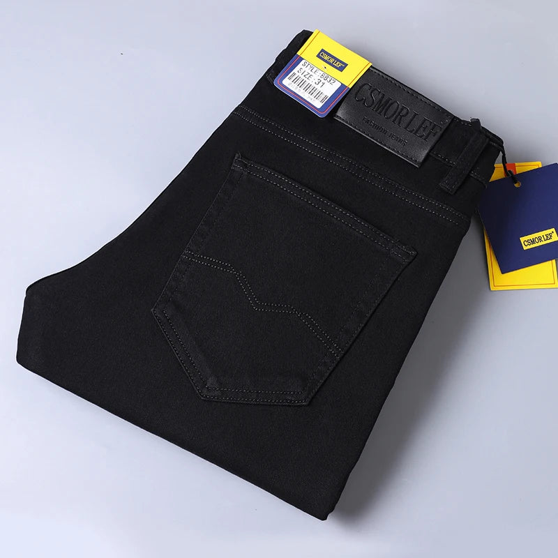 Mens Jeans Slim Fit Straight Leg Denim Pants For Men Retro Casual Style Premium Quality