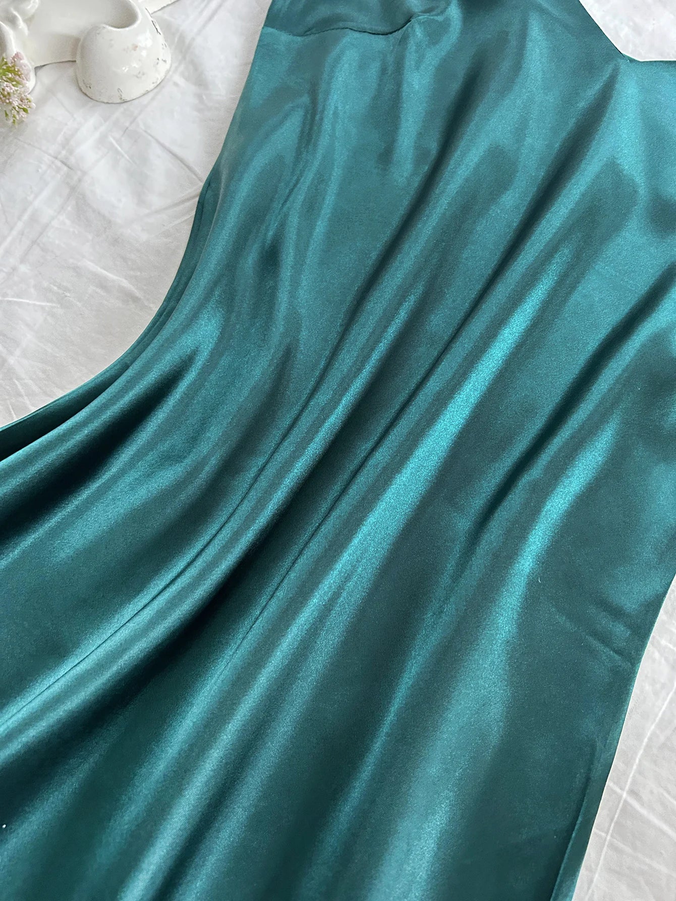 Elegant Women's Nightdress Sexy Comfortable Long Slip Dress Solid Color Pajamas For Women