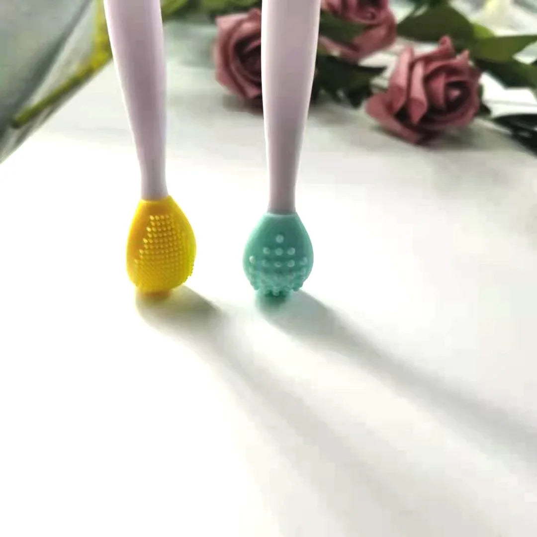 1/2PCS Face Silicone Brush Double-Sided Nose  Lip Face Clean cleansing stick Blackhead Removal Acne Makeup Brush