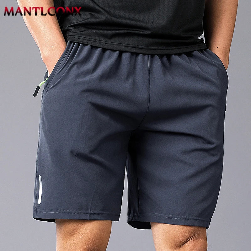 Men'S Shorts Summer Casual Board Shorts Breathable Beach Shorts Elastic Waist Jogging Running Sports Short Pants Zipper Pockets