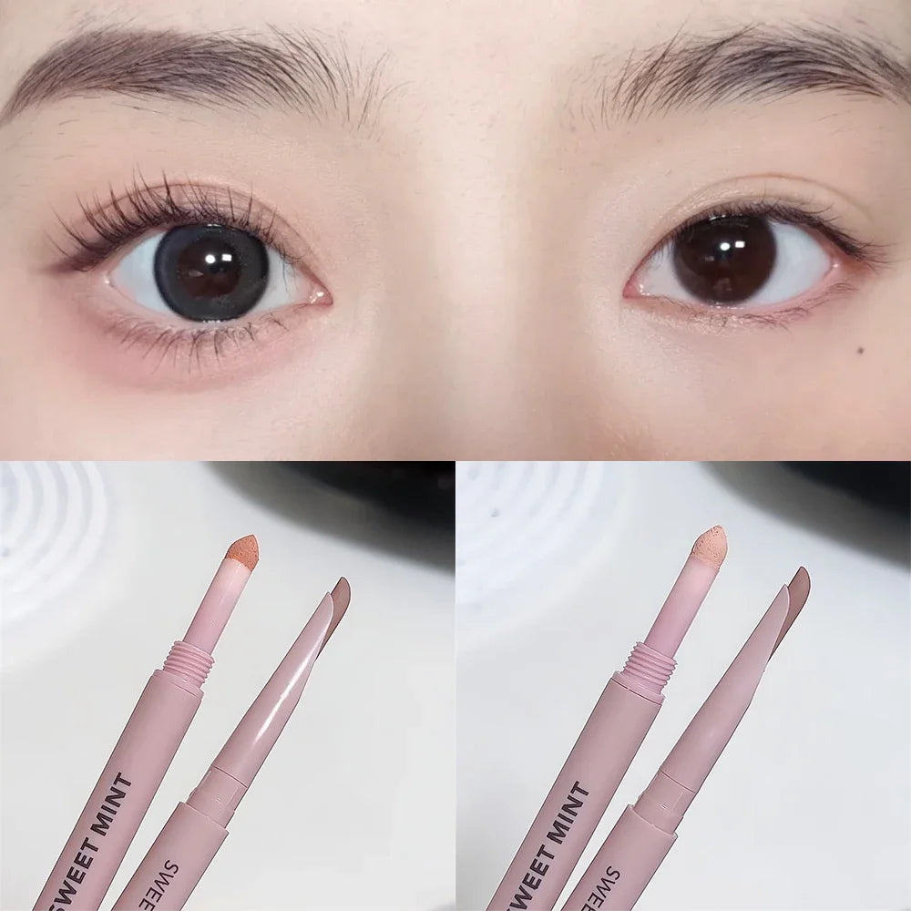 Double-end Lying Silkworm Eyeliner Pencil Diamond Glitter Matte Aegyosal Pen Brightening Cream Shadow Highligher Eye Makeup