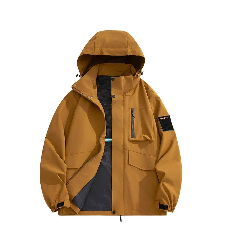 Plus Size Men's Waterproof Hiking Jackets S-8XL Windproof Windbreaker Coat Breathable Fishing Camping Trekking Jacket Clothing