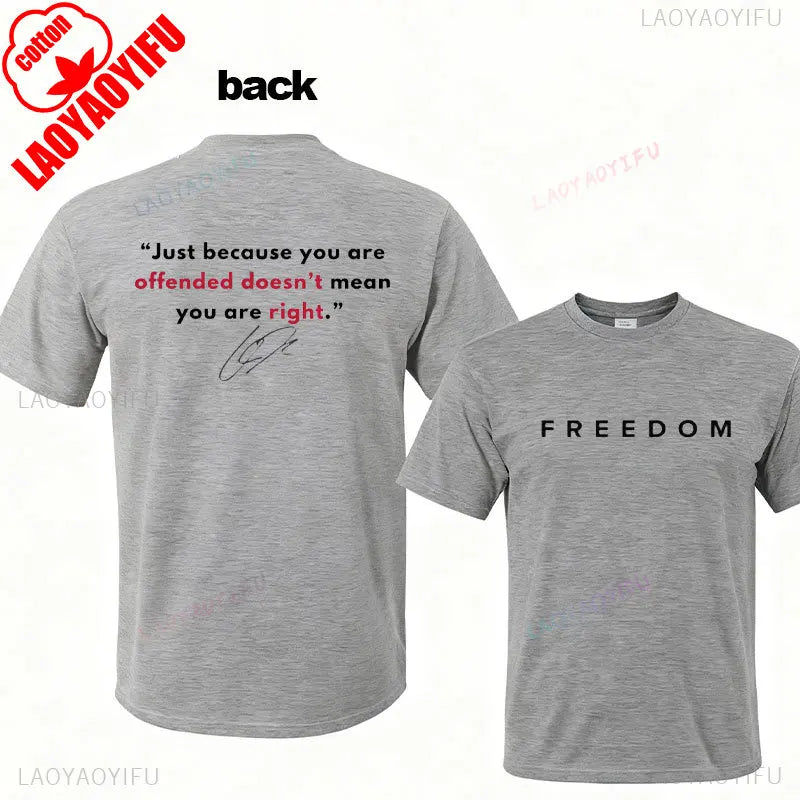 Charlie Kirk Freedom Shirt Patriotic Graphic Tee Tribute For Patriotic Activists Streetwear