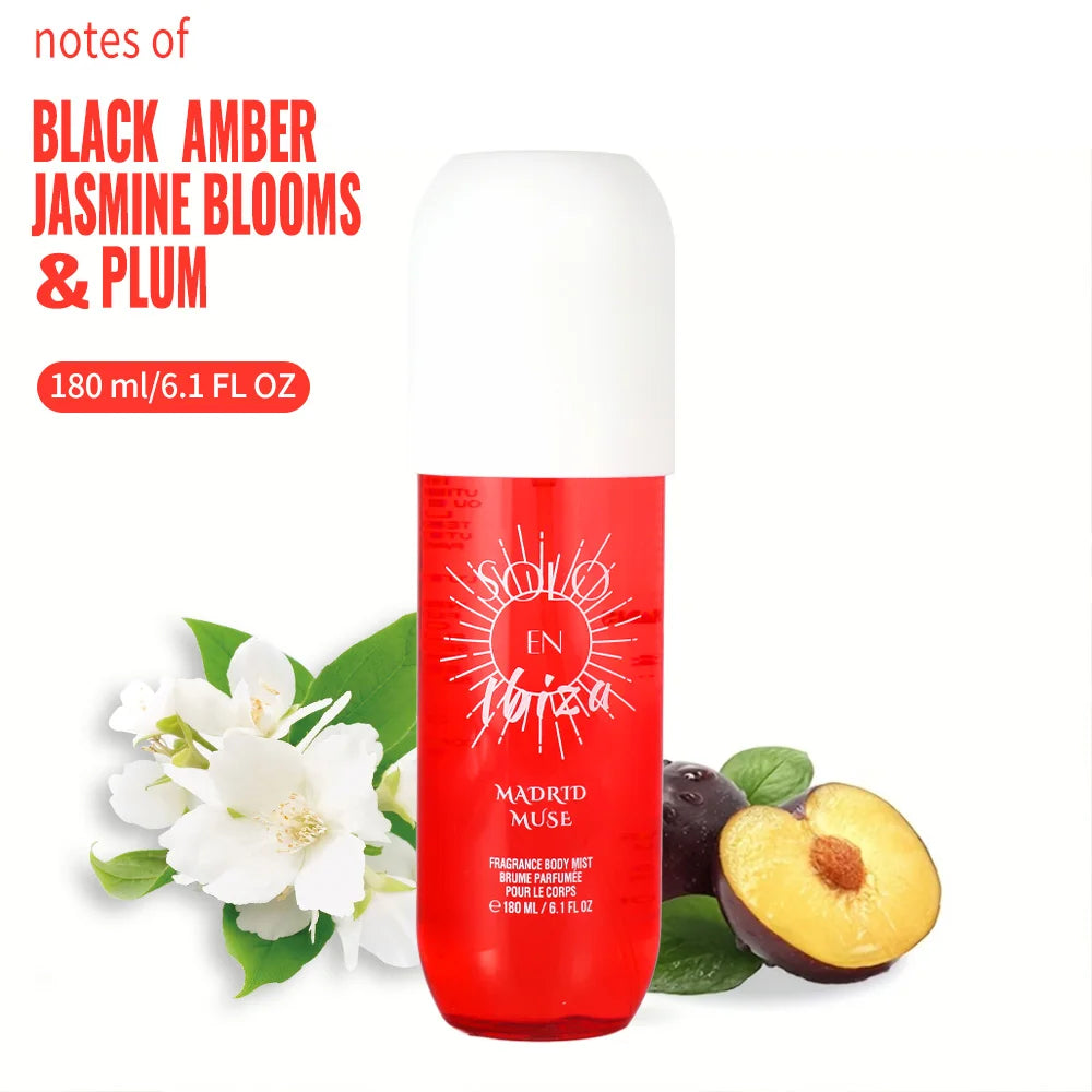 6.1fl.oz Hair & Body Fragrance Mist for Women - Long-Lasting Perfume,It contains fragrances of jasmine, vanilla, black plum, etc