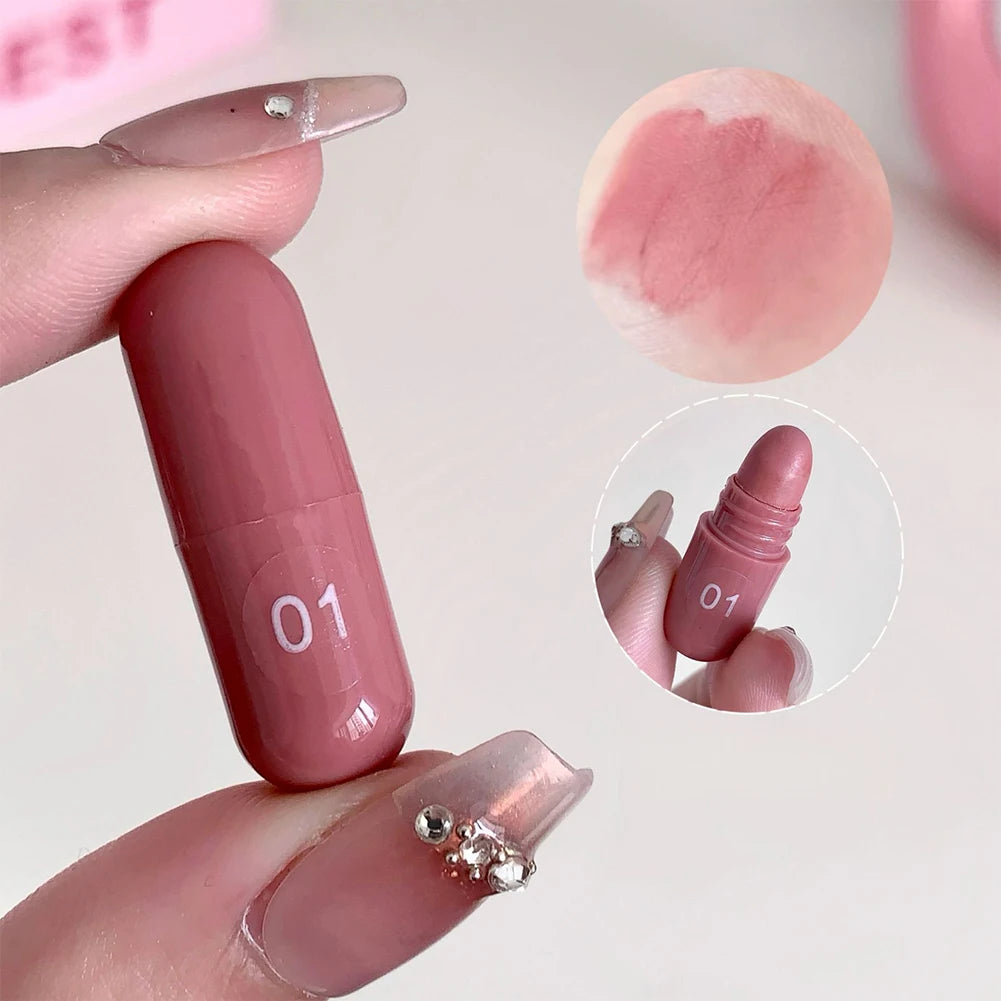 Matte Lipstick Capsule Set 12 Colors Long Lasting Non Fading Perfect Women Gift for Festival Makeup Lip Balm