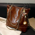 Elegant Korean Minimalist Bucket Bag Shoulder Crossbody Underarm Bag Design Sensation Luxury Fashion City Simple Style PU Mat...