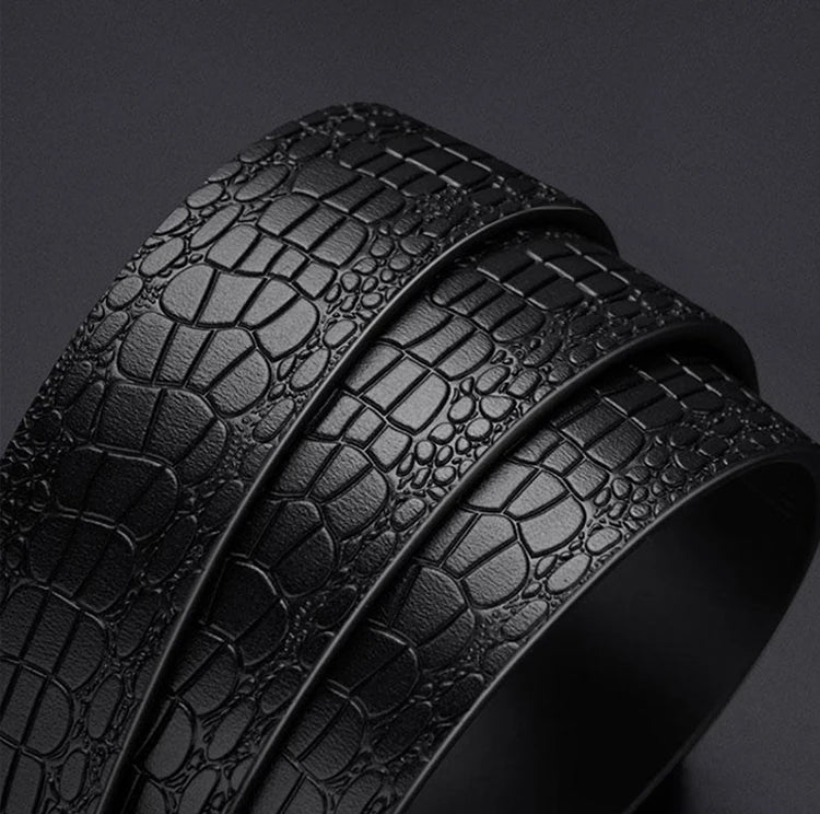 Stylish Men's PU Leather Belt - Fashion Belts for Daily Life, Leisure, Party, Festival, Work, and Business Automatic Buckle