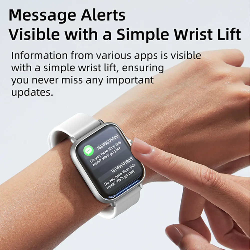 Smart Watch, Wireless Calling Smart Watch, Message Reminder, Sleep Monitoring, Pedometer, Stopwatch, Voice Assistant, Phone Finder, Men's Sports Watch, Women's Sports Watch, Watch Compatible with Android And IOS Phones