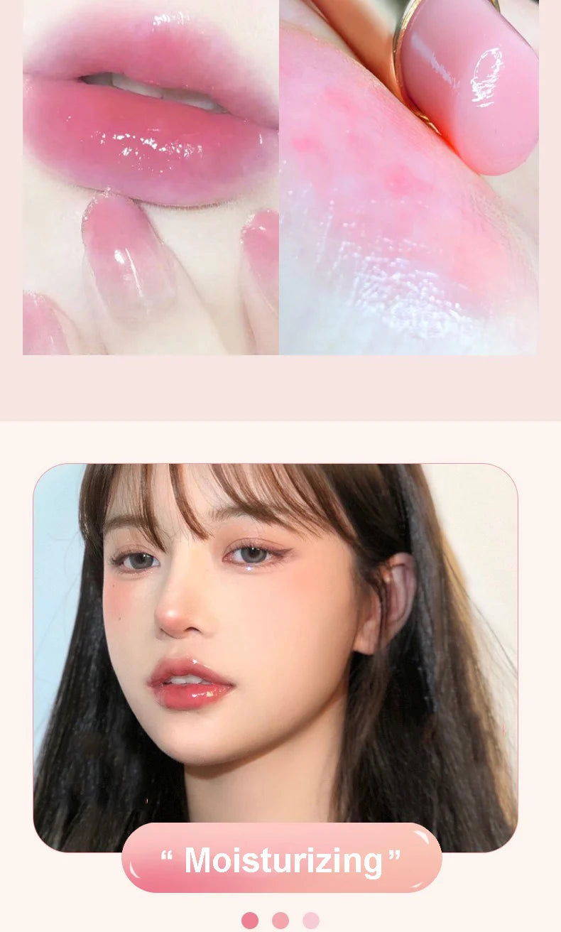 Color Changing Lipstick Moisturizing Lip Balm Nourising Long Lasting Aloe Vera Peach Gloss Natural Beeswax Lip Care Cosmetics