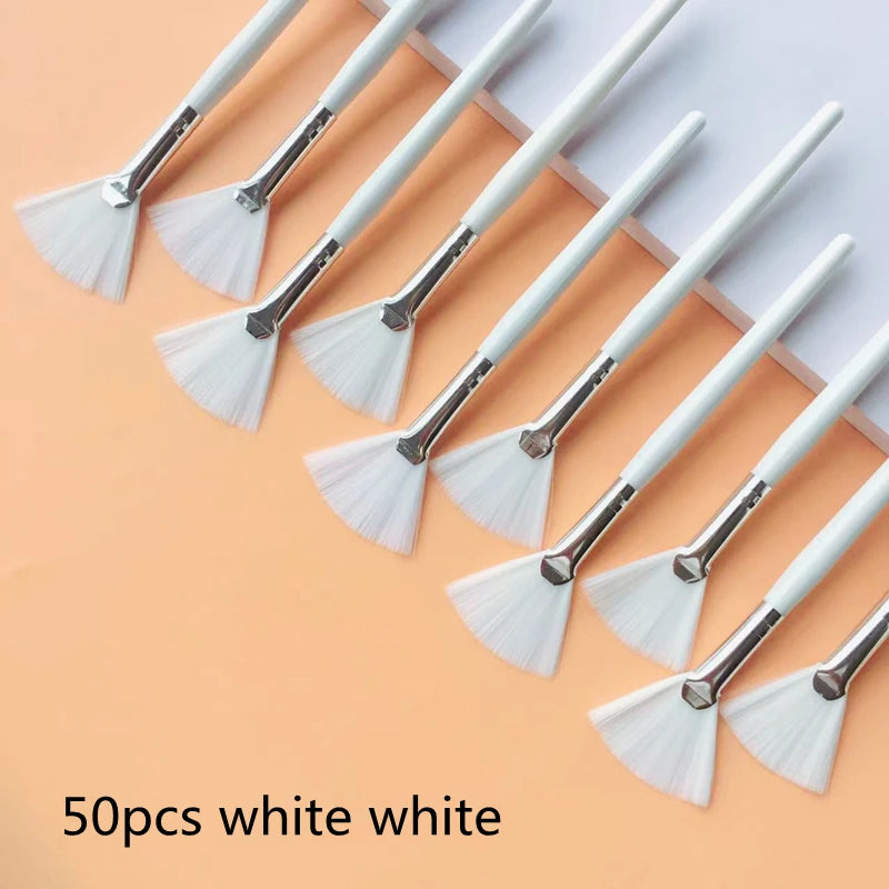 10/20/50Pcs Fan Shape Foundation Makeup Brushes Multifunctional Facial Mask Brush Essential Oil Women'S Beauty Makeup Tools Brush