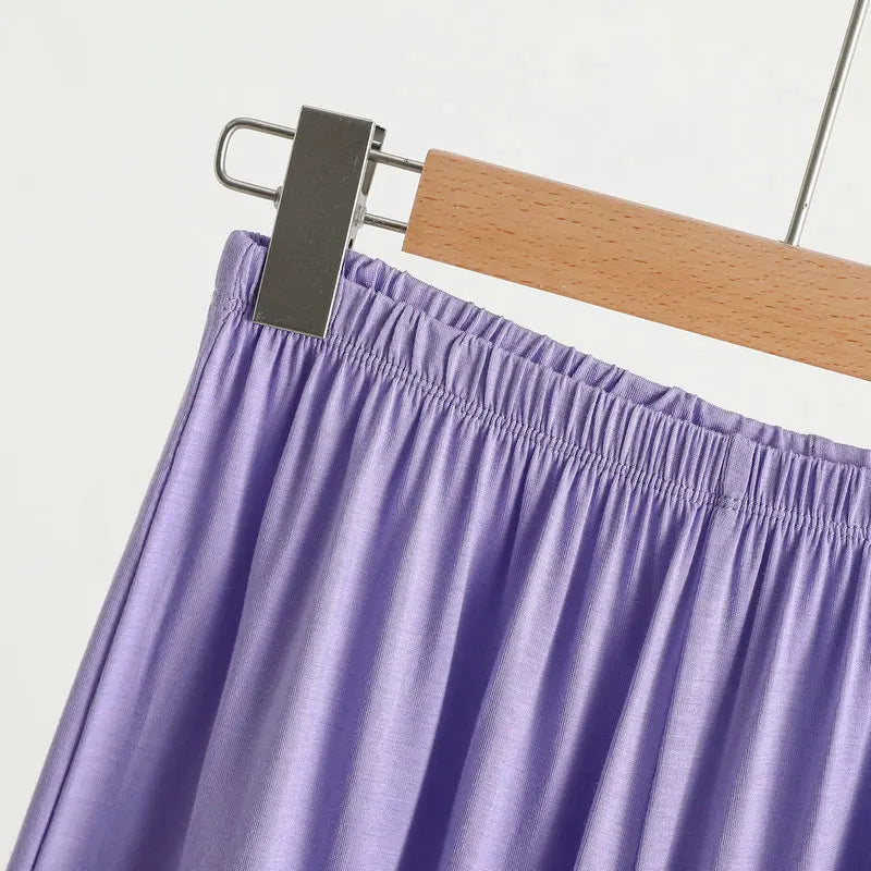Outerwear modal shorts, summer plus size high-waisted wide-leg trousers, loose pajamas, thin bottomed safety pants, casual trous